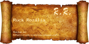 Ruck Rozália névjegykártya