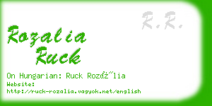 rozalia ruck business card
